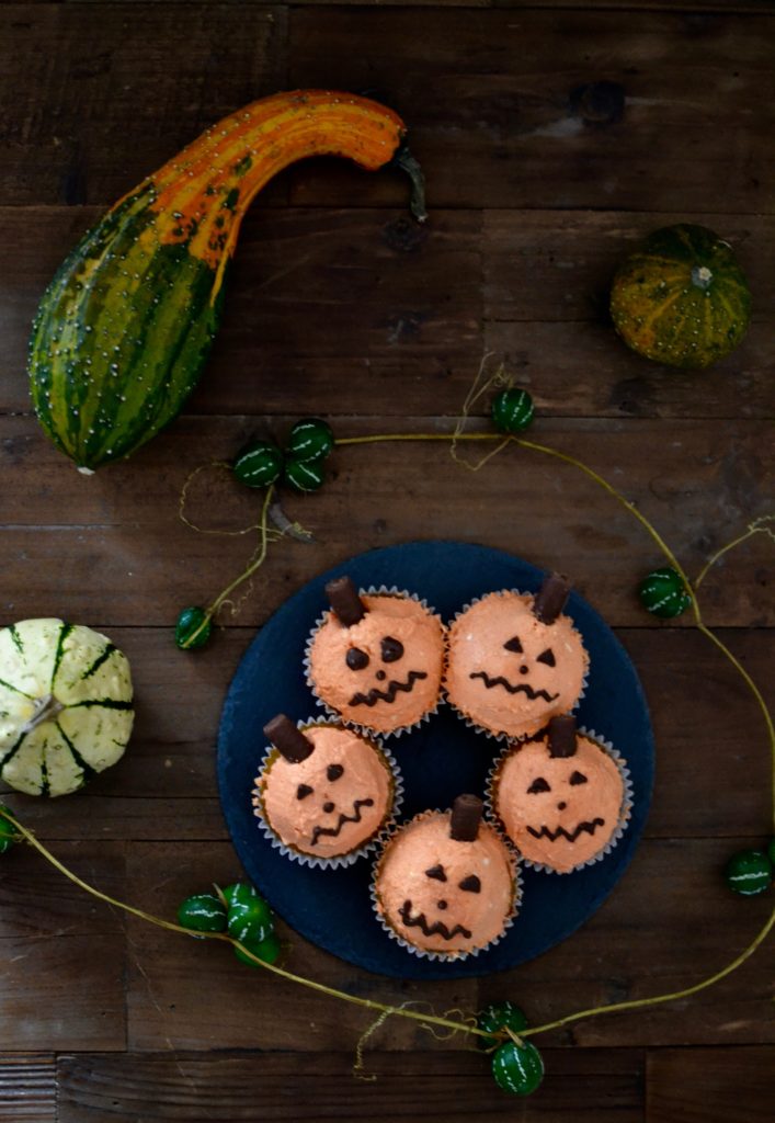 Kürbis-Cupcakes Halloween