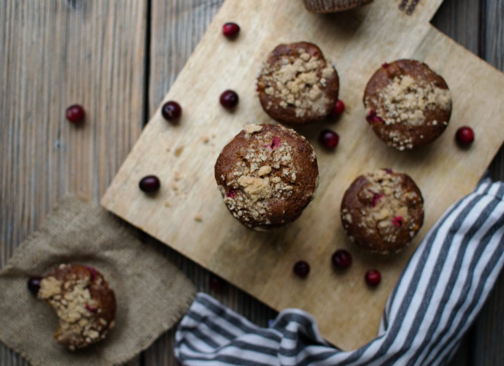 Kürbis Cranberry Streusel Muffins