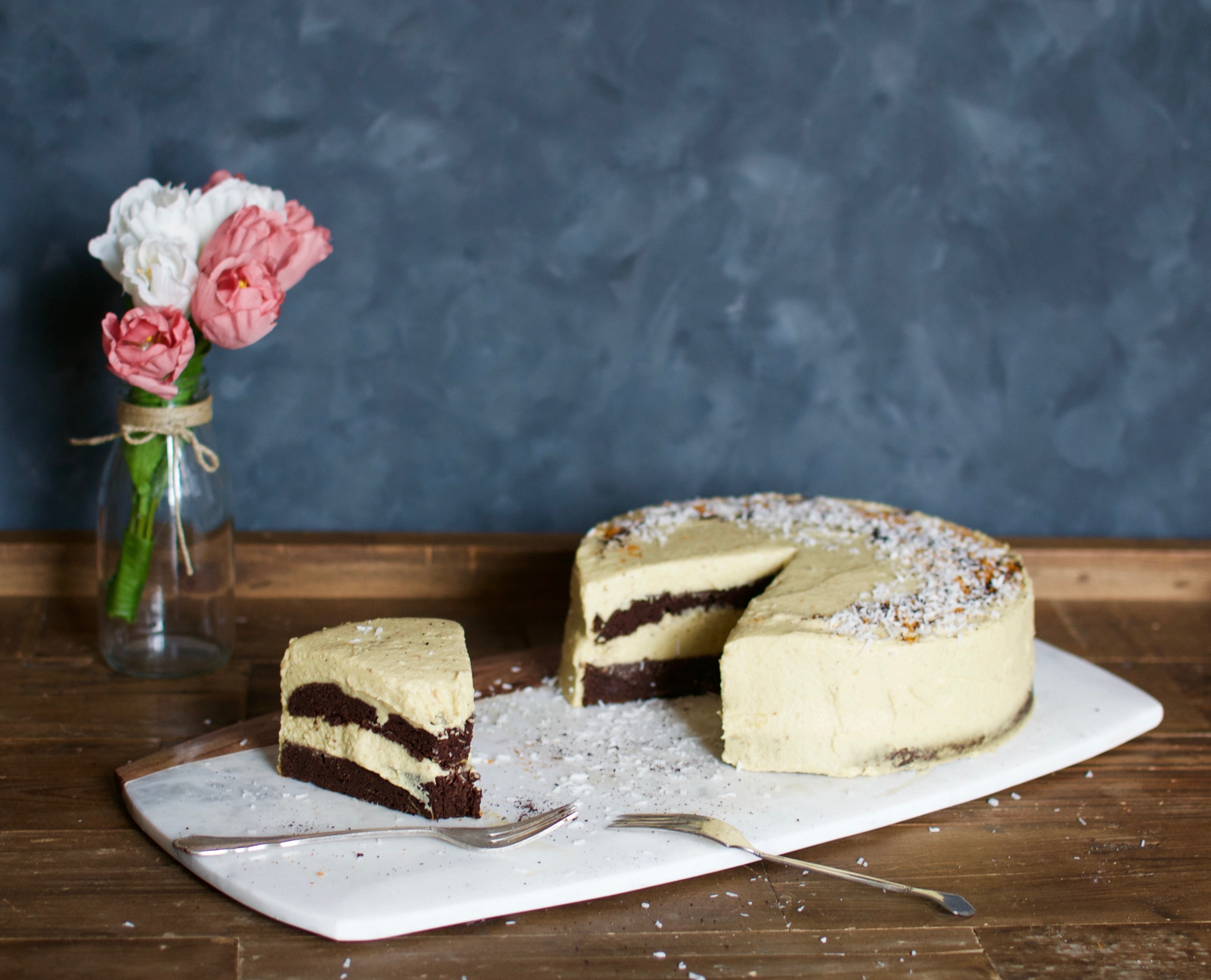 Veganer Schoko Mango Kuchen | Laura dreams of Cakes