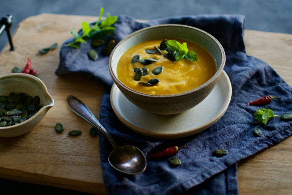 Kürbis-Süßkartoffelsuppe