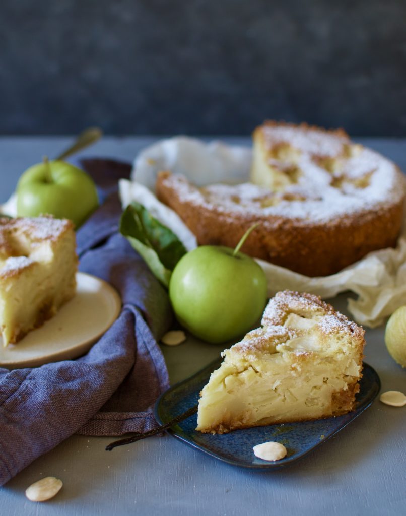 Apfelkuchen mit Marzipan